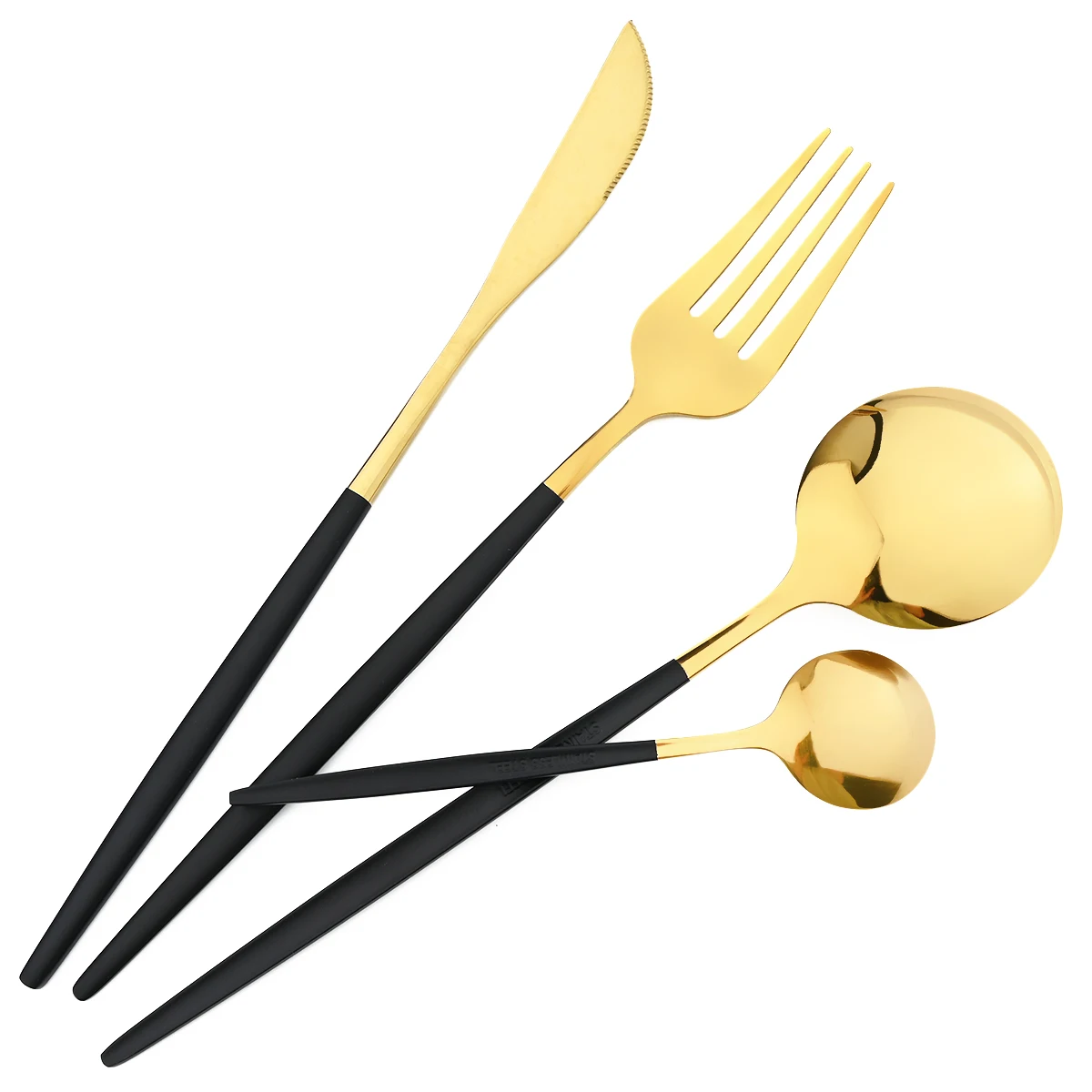 Luxury Gold Dinnerware Set Stainless Steel Cutlery Set Knife Cake Fork Tea Spoon Chopsticks Silverware Kitchen Dinner Tableware