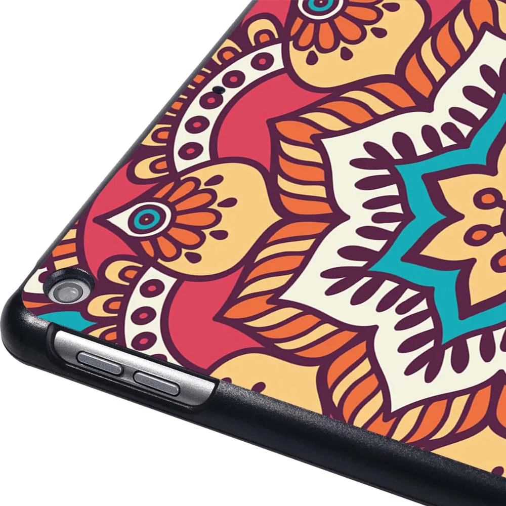 Tablet Case for Apple IPad 8 2020 10.2 Inch Mandala Pattern Slim Hemming Scratch Resistant Protective Shell + Free Stylus