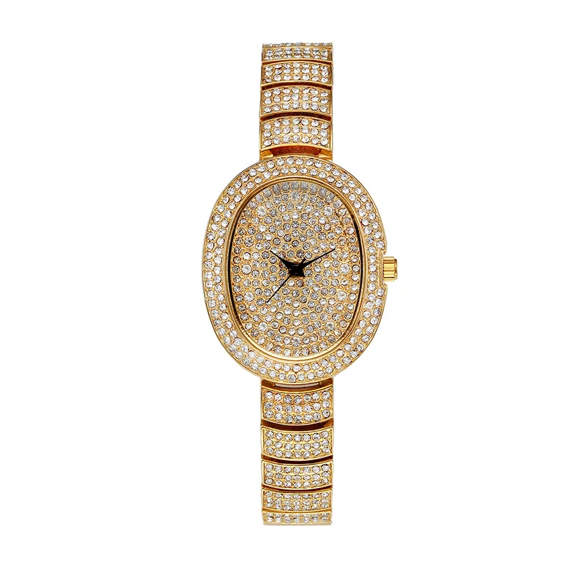 

Luxury AAA Cubic Zirconia Women Quartz Wristwatch Ladies Casual Brand Waterproof Watch Gold Silver Drop Shipping