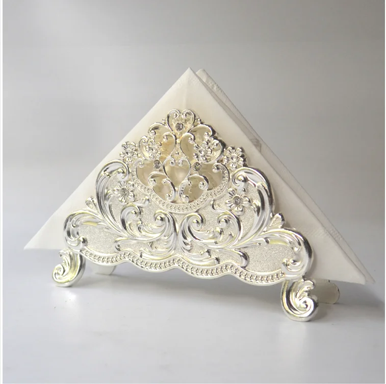 

Fashion Golden/ Silver Metal Alloy Tissue Case Tissue Boxes Holder Desktop Napkin Holder Tissue Stand For Decoration ZJJ0 ZJJ001
