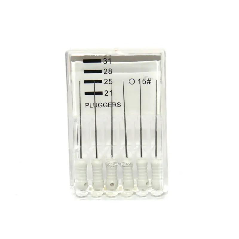 1Pack Dental Pluggers Files Stainless Steel 21mm 25mm for Condensating Gutta Percha Endo Files Endodontics Instruments