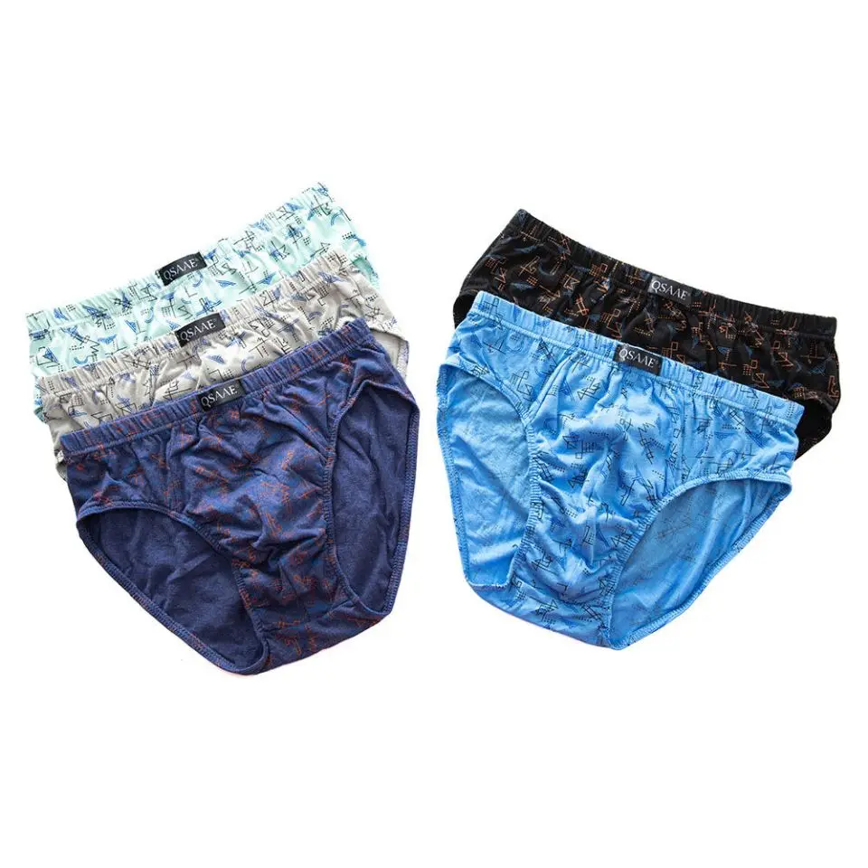 1LOT=2PCS/4PCS Cotton youth underwear briefs men\'s  briefs breathable U convex sweat-absorbent underwear large size teen shorts