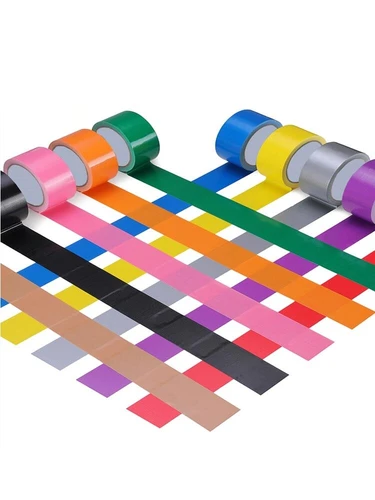 Imagen 2 del producto Cinta adhesiva impermeable para reparación de manualidades, conducto de tela, color rojo, negro, azul, marrón, verde, plateado, 13 colores, 10M, 40mm