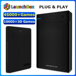 Plug And Play HDD Launchbox disco duro externo integrado, más de 40000 juegos Retro, disco duro para PS3/PS2/PS1/GameCube/SS/N64/WII/NES