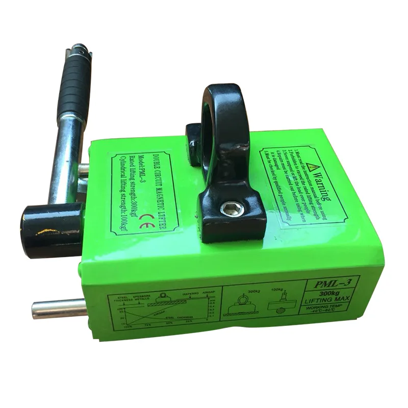 Ventosa a piastra sottile a magnete permanente 300 kg-1 tonnellate doppio circuito magnetico jack a magnete permanente magnetico super forte per acciaio