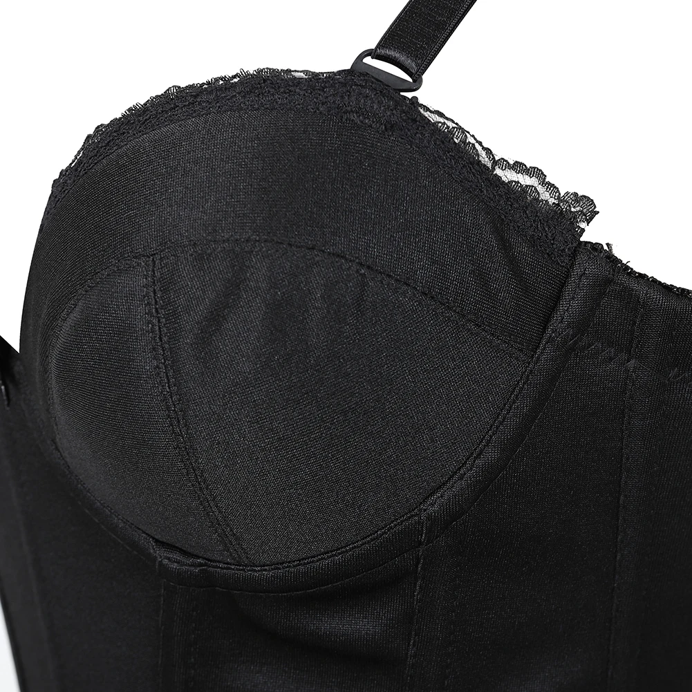 Corset Top Women Sexy Boned Corsets And Strap Bustier Vest Gothic Clothes Overbust Fashion Costume Black White Sleep Wear Corset