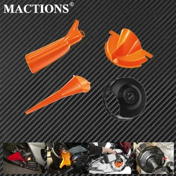 Motorcycle Primary Case Oil Funnel Cover End Cap Style Oil Filter Wrench Set For Harley Touring Dyna Softail Fat Boy Sportster