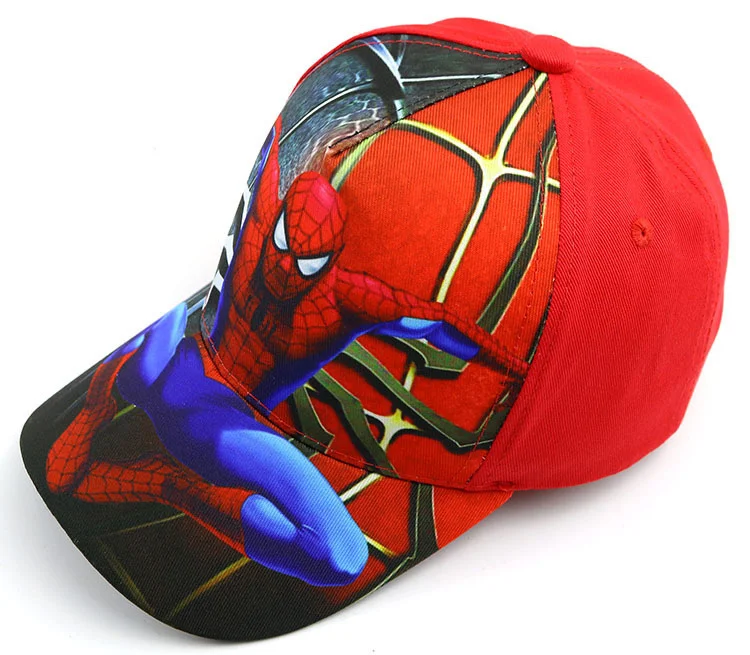 Children 's Breathable Mesh Hat for Going out Summer European American New Adjustable Cartoon Anime Spider Boy's Baseball Cap