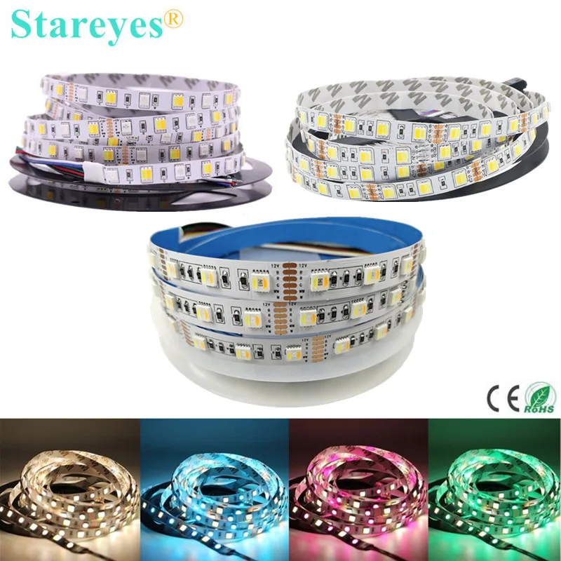 

SMD 5050 LED Strip 5m 300 LED DC12V DC24V CCT RGBCCT RGB CCT 5 in 1 LED Strip IP20 IP65 IP67 Flexible Tape LED Light Rope Ribbon