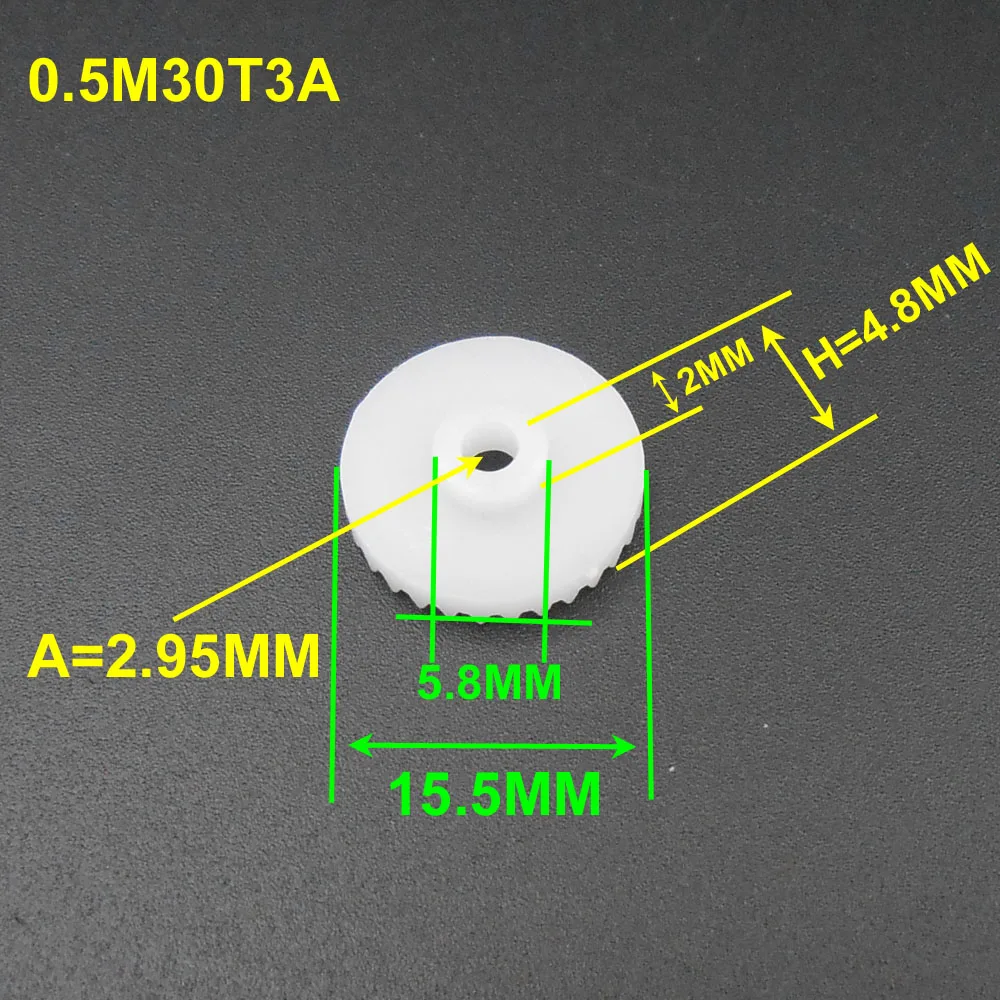 

1000PCS/Lot 0.5M 30T Plastic Crown Gear 0.5 Modulus 0.5 Mod 30 Teeth Aperture 3mm 2.95mm Reduction Gears DIY T=30 *FD915X1000