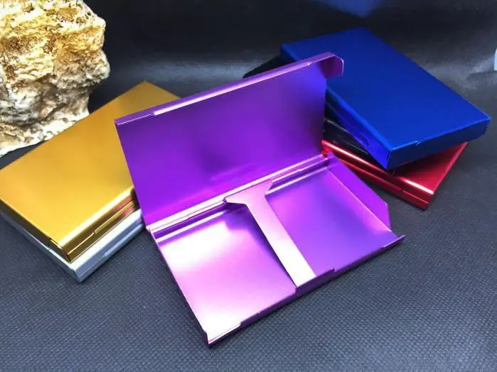 

100pcs Aluminum Alloy Madam Thin Cigarette Case Holder Pocket Box for Cigarettes Storage Container Smoking Accessories SN4062