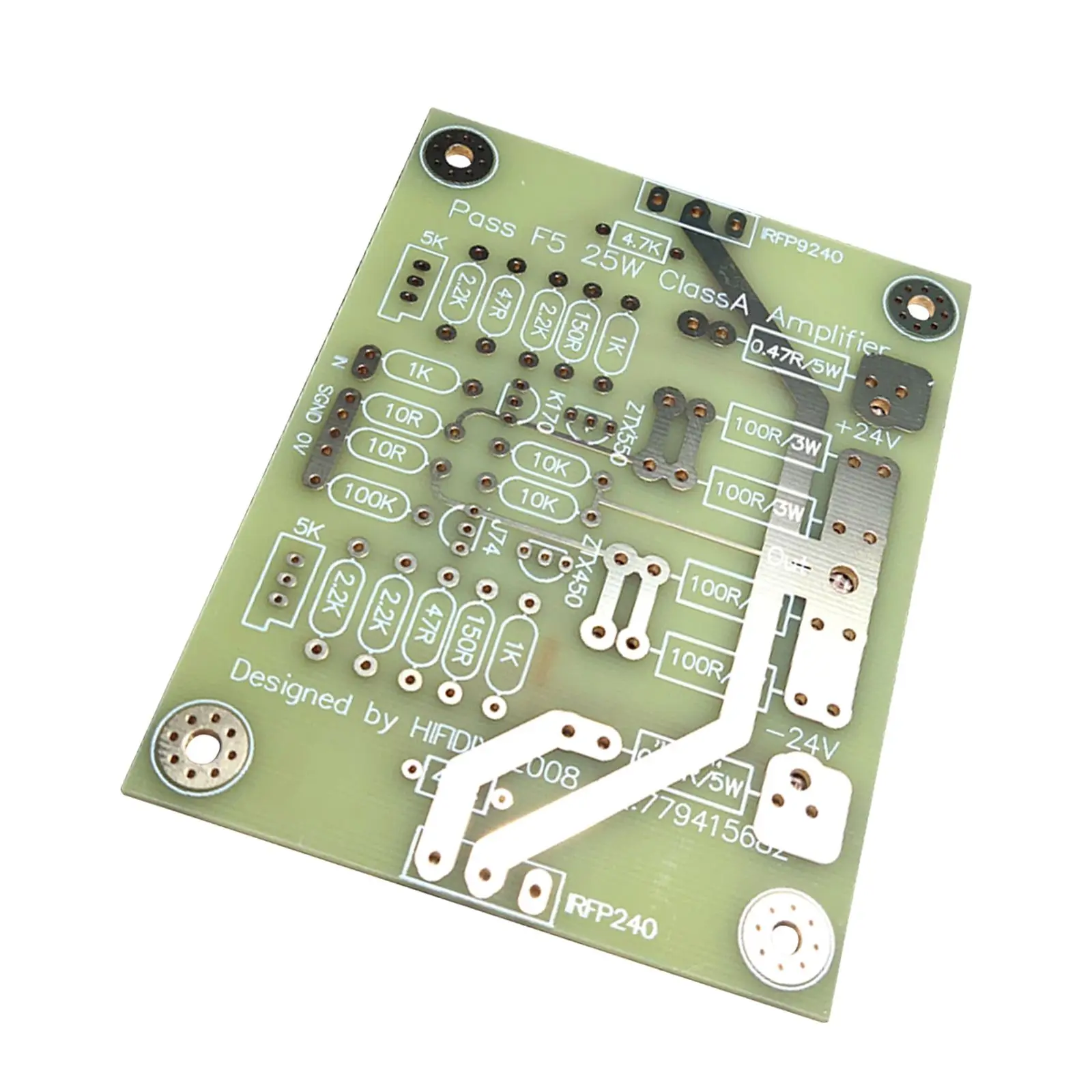 

DC 24V 25 W One Pair PASS F5 25W+25W Single-ended Pure Power Amp PCB Board Base on L6-16 MCG-44K-D