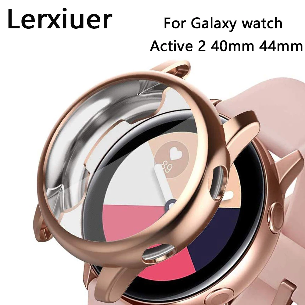 Case For Samsung Galaxy watch active 2/active 1 40mm 44mm bumper full coverage TPU silicone Screen smart watch protector cover