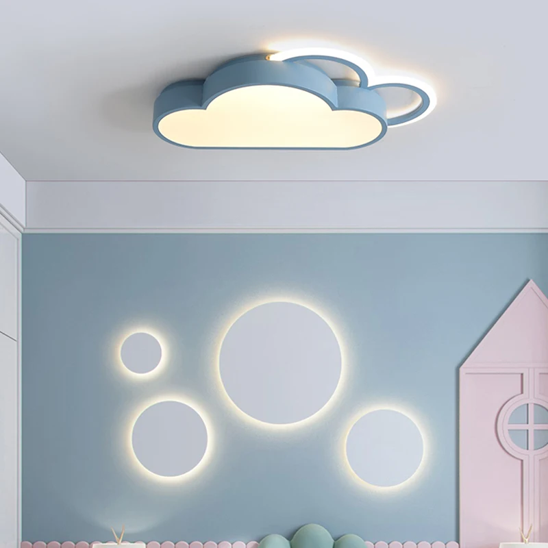 Cloud light blue Ceiling Lights With Remote Control Modern led Ceiling Lamp For Living Room baby Kids Bedroom Lighting Fixtures