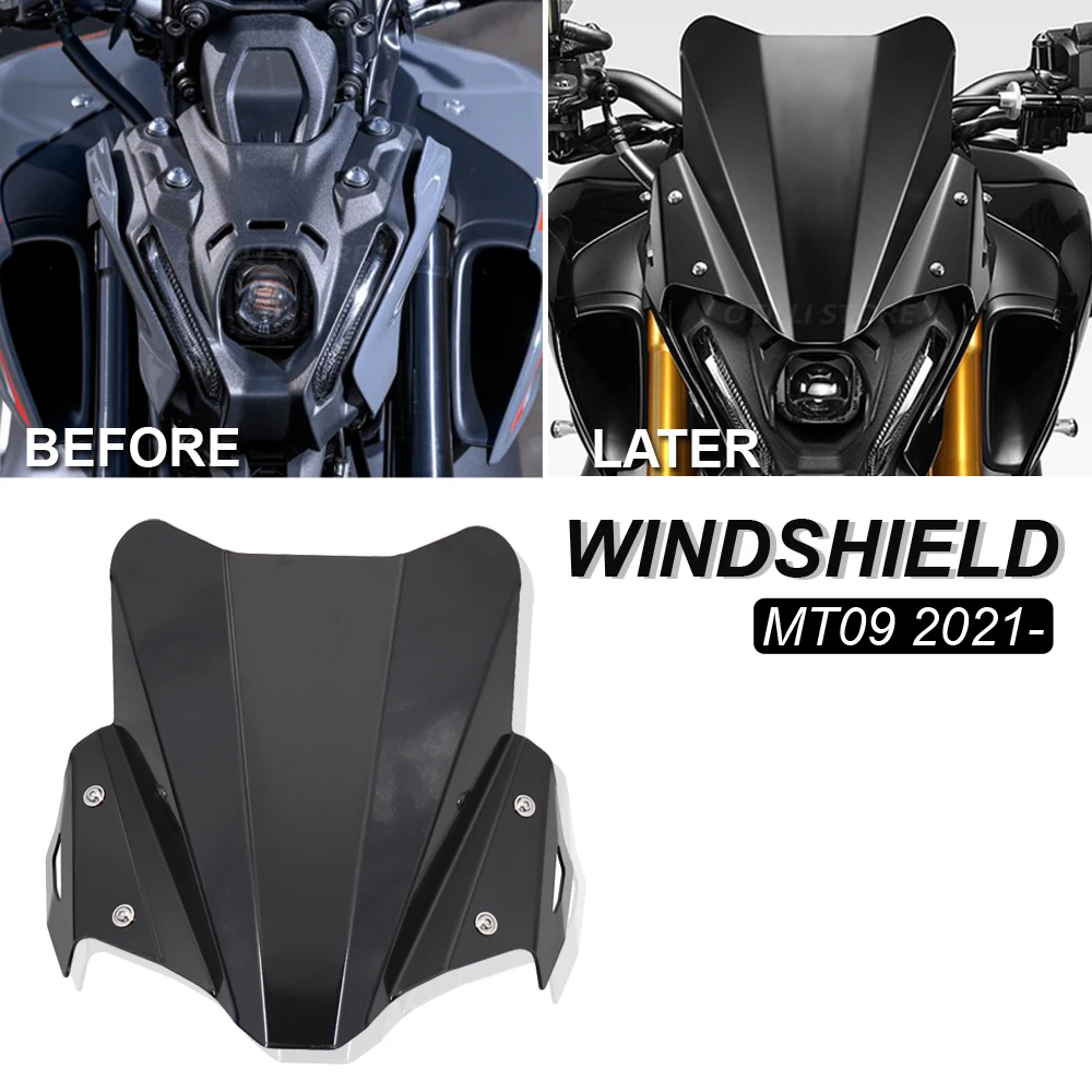 

Windscreen Motorcycle Accessories Windshield Wind Shield Deflector Fit FOR YAMAHA FOR MT09 MT 09 MT-09 /SP 2021-