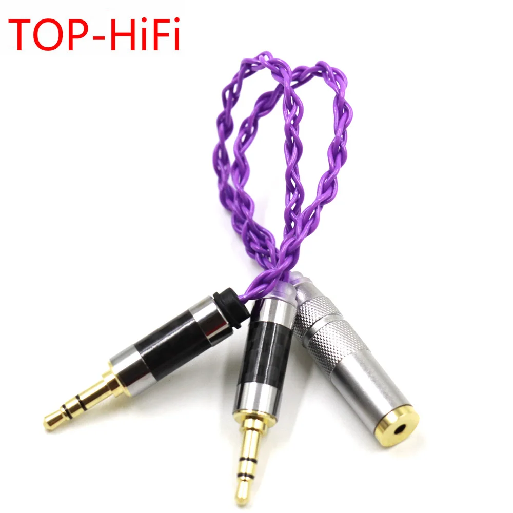 TOP-Cable adaptador de Audio HiFi 7n- OCC, chapado en plata XLR/2,5/3,5/4,4mm, hembra equilibrada a 2x3,5mm, macho, para REPRODUCTOR DE PHA-3 Pono