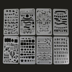 DIY Painting Template Wall Layering Stencils Scrapbook Album Handbook Journal Coloring Embossing Decorative Card Template 20 Pcs