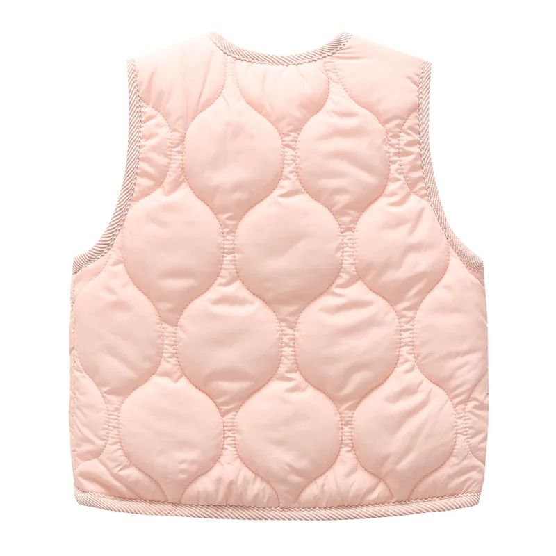 Brand Winter Child Waistcoat Quilted Single-breasted Warm Padded Baby Girls Boys Vest Kids Jackets For 2-12 Years Old