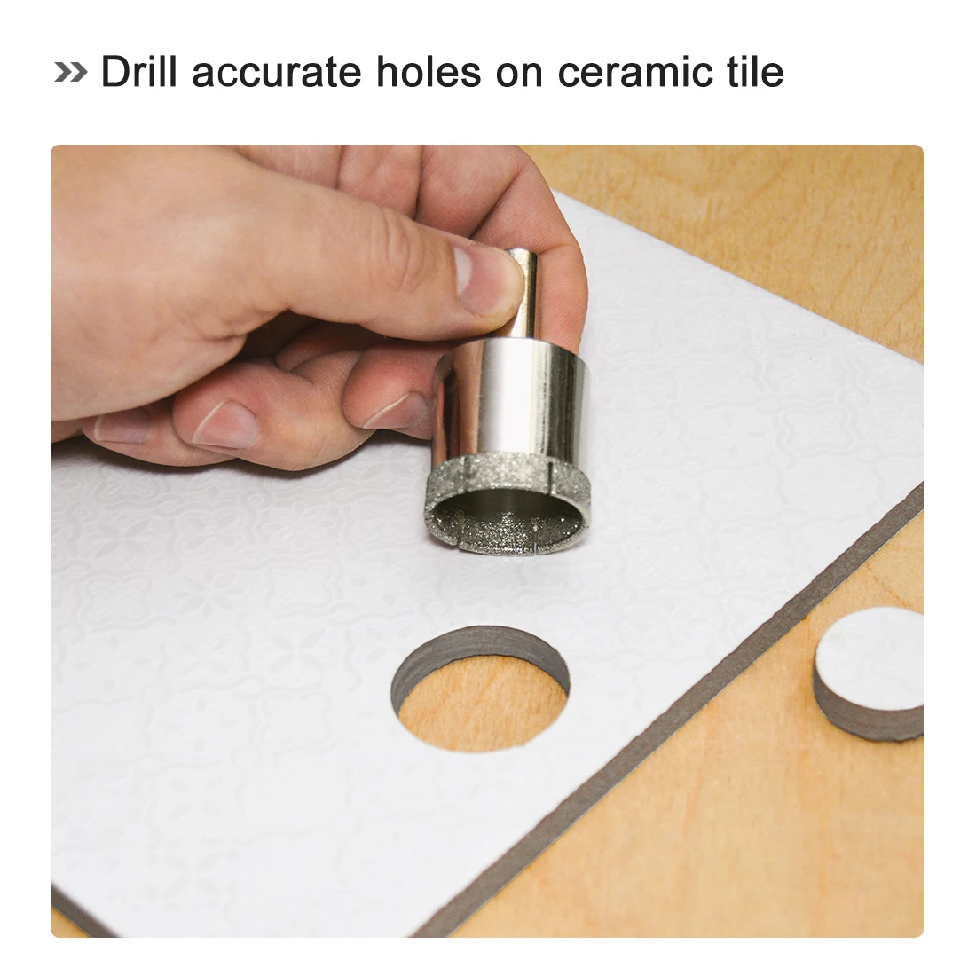 Uxcell seghe a tazza diamantate da 8mm seghe a tazza per piastrelle in porcellana ceramica vetro 5 pezzi