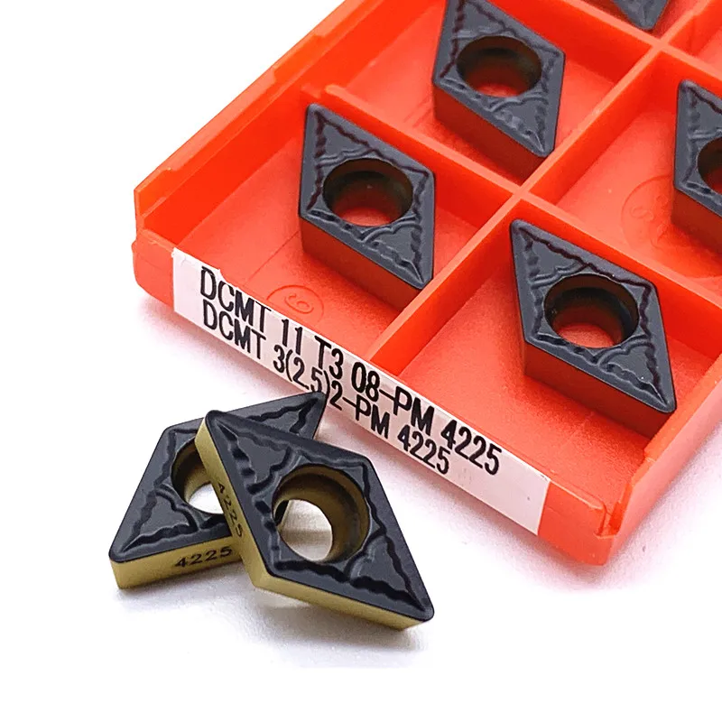 10PCS DCMT11T304 PM 4225 DCMT11T308-PM 4225 High Quality Lathe Cutter Internal Tokarny Carbide Turning Tools