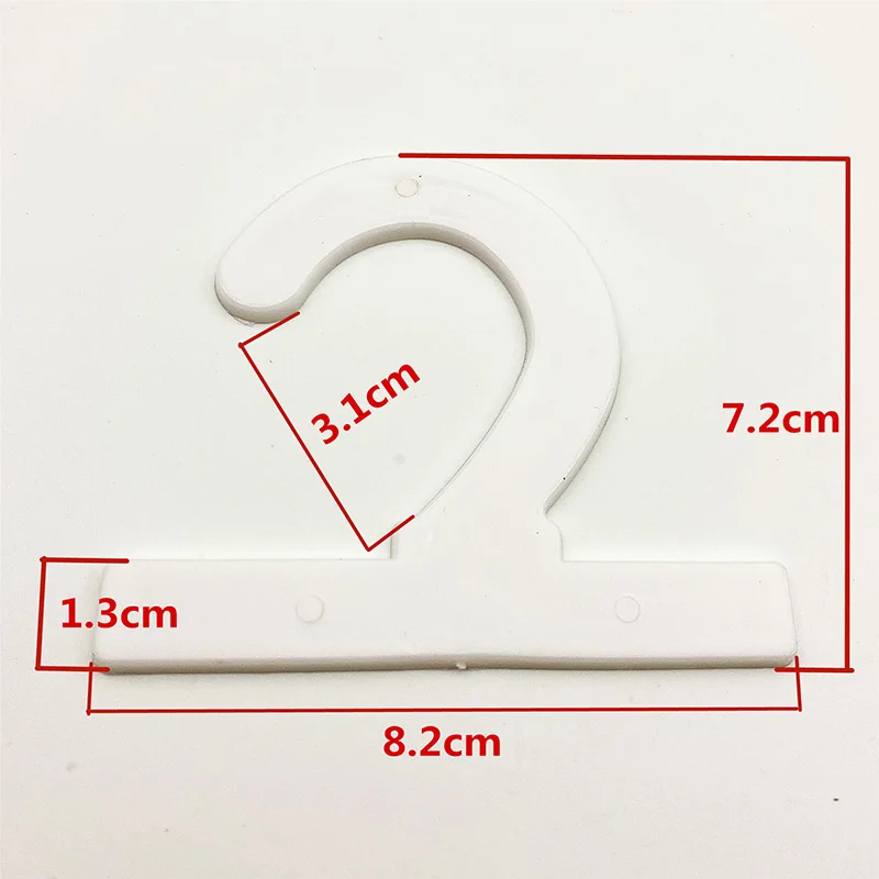 50pcs Sample Header Card Hooks Large Heavy Duty Plastic Hangers Rug Cloth Fabric Swatch Display Hanging Hook