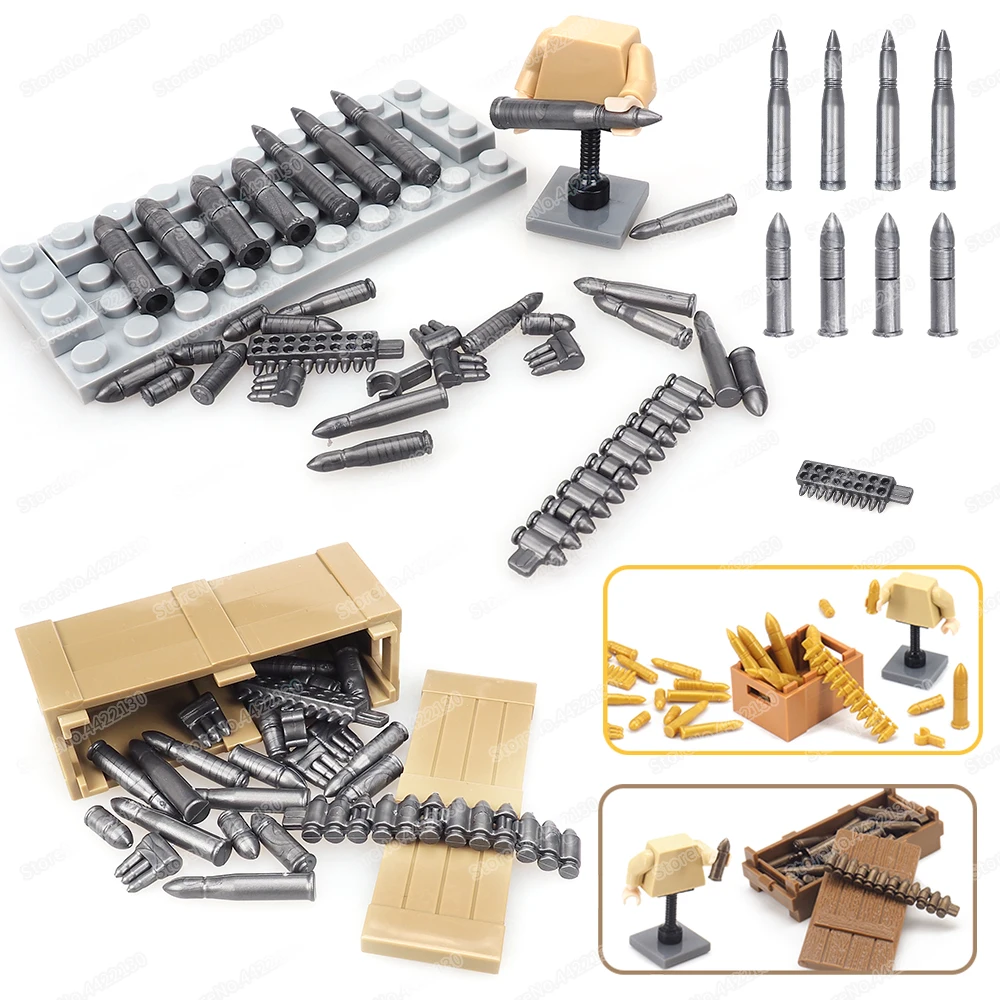 

Конструктор Военный Firepower Bullet Moc WW2, фигурки солдатиков, оружие, Сборная модель, «сделай сам», подарки для мальчиков, игрушки