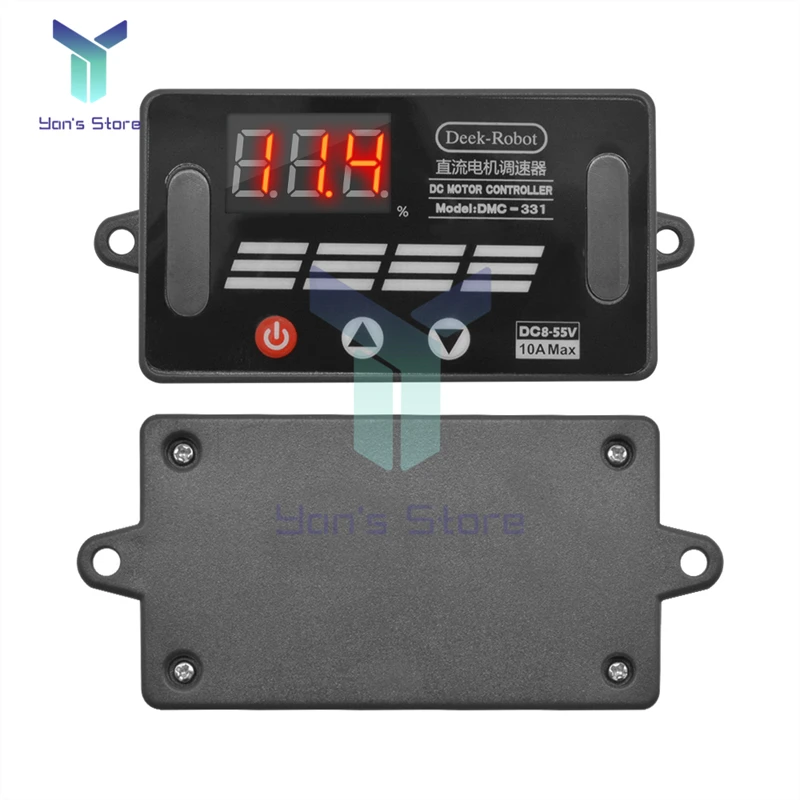 DMC-331 DC8V-55V 10A DC PWM Motor Speed Controller LED Digital Adjustable Speed Regulator Control Governor Switch 12V 24V 36V