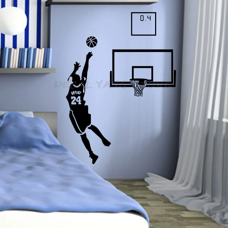 Sports Theme Wall Decals Basketball Star Stickers for Livingroom and Boy`s Room The Miraculous 0.4s Lore of 1605