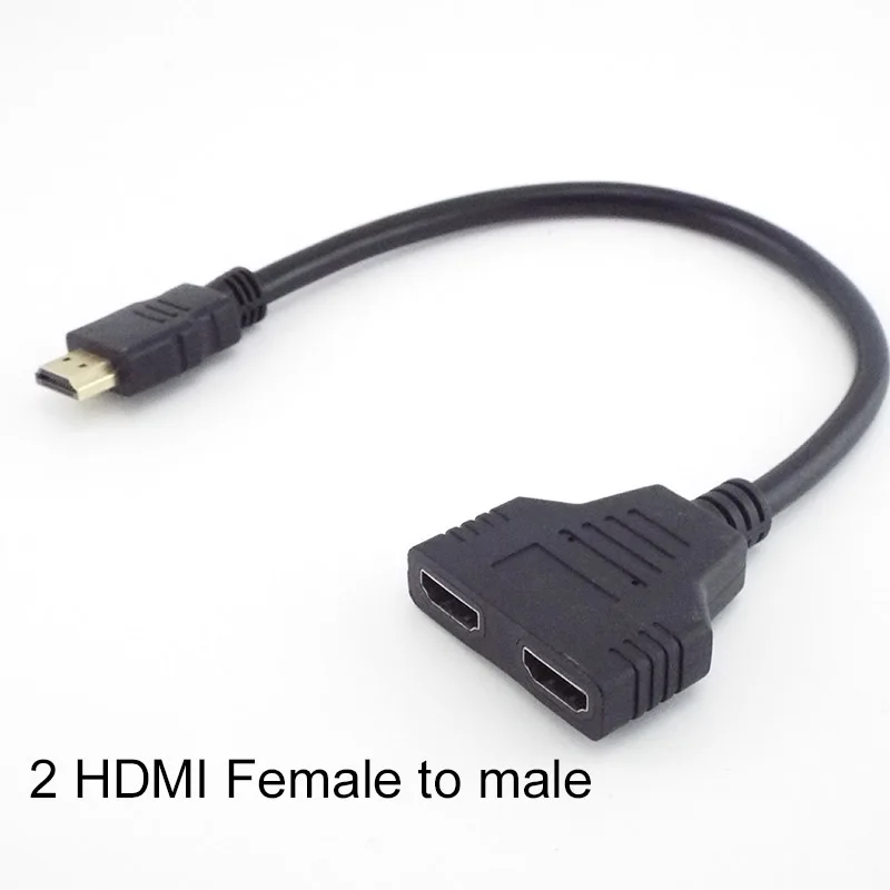 HDMI-compatible Cable 1 In 2 Out Splitter Cable male to 2 female connector Switcher Adapter Converter For HDTV Tablet XBOX 1080P