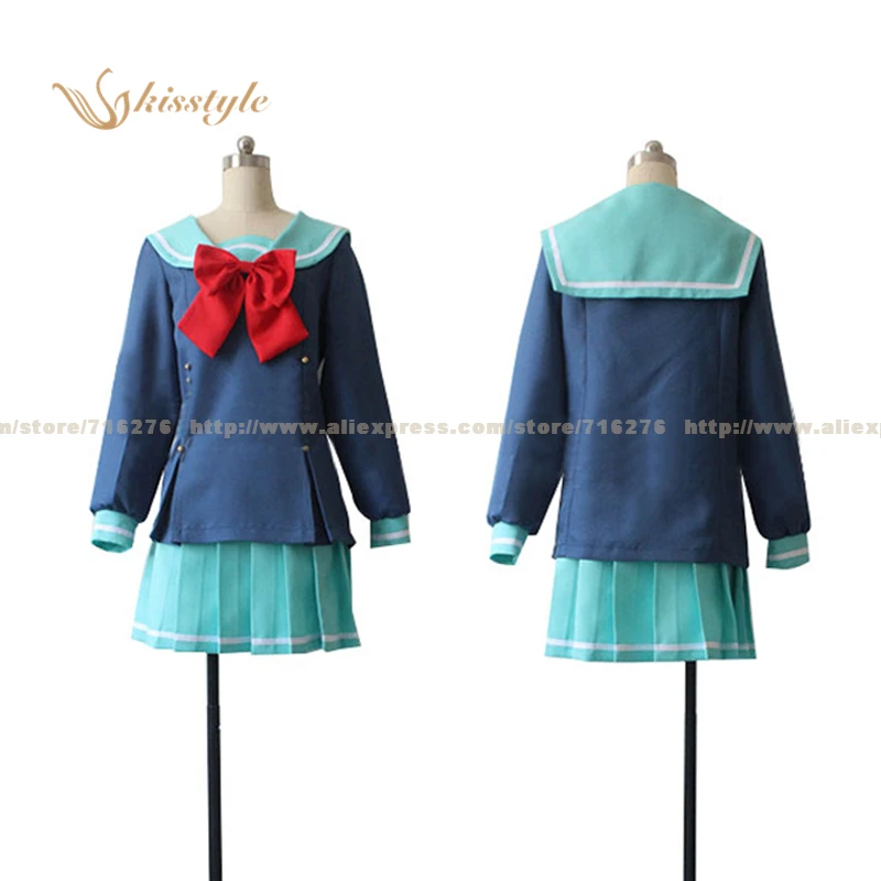 

Kisstyle Fashion The Devil Is a Part-Timer! Chiho Sasaki Clothing Cosplay Uniform Blue Cos Costume