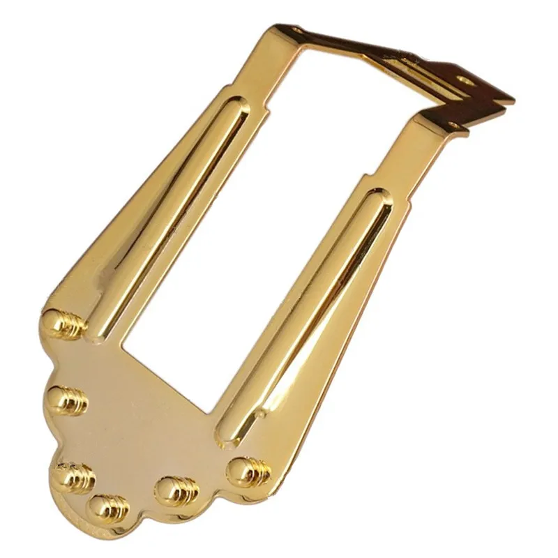 EIN Set Gold Vintage Gitarre Brücke Saitenhalter Gitarre Zubehör Teile Musikinstrument – Detail 1
