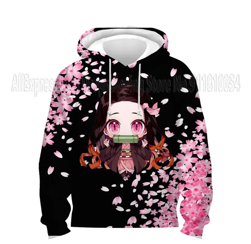 Toddler Demon Slayer 3D Print Hoodies Kids Anime Sweatshirts Boys Girls Cartoon Pullovers Children Tops Coats Sudadera Escolar