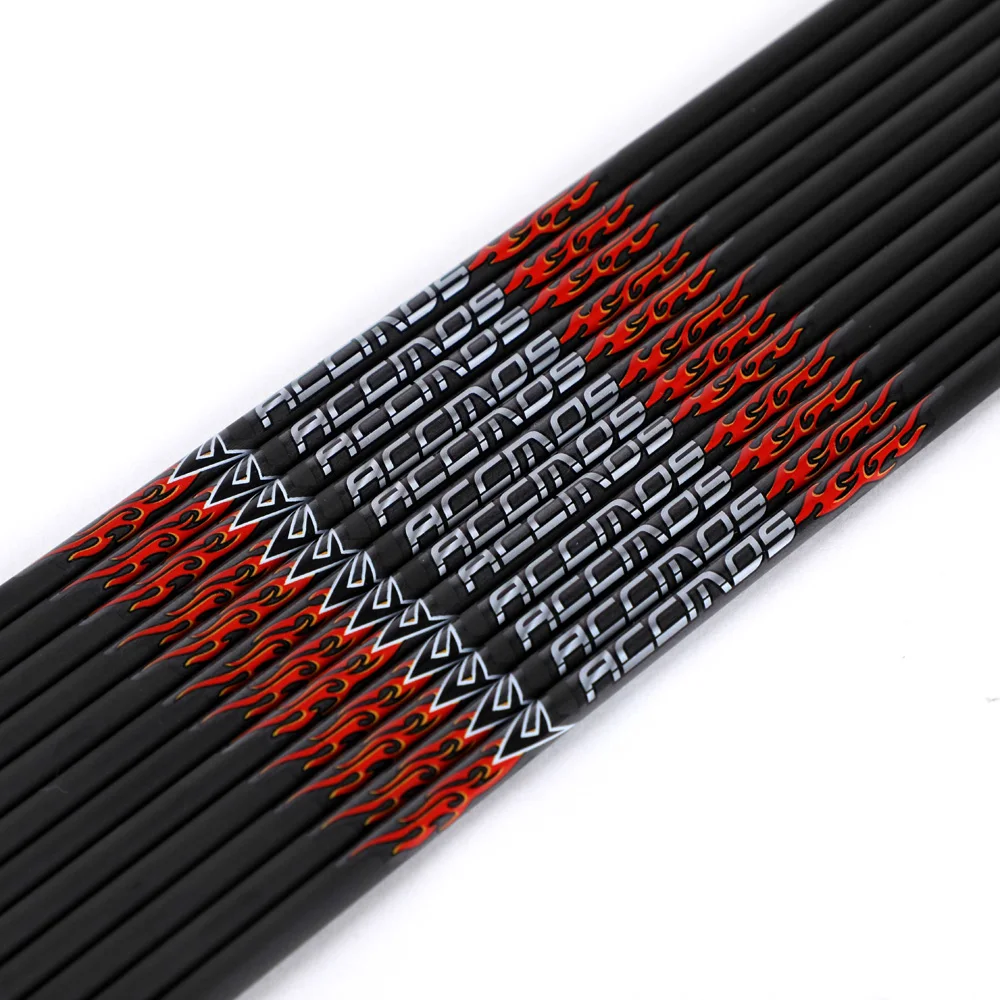 12pc ID 4.2mm or 6.2mm Pure Carbon Arrow Shaft Spine 250-1800 Straightness 0.001 for Bow Archery Huntting Shooting