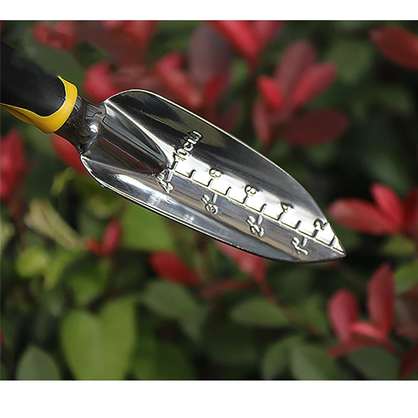 Magnesium Alloy Garden Trowel with Scale Hand Shovel for Weeding, Transplanting and Digging in Garden Beds Garden Trowel