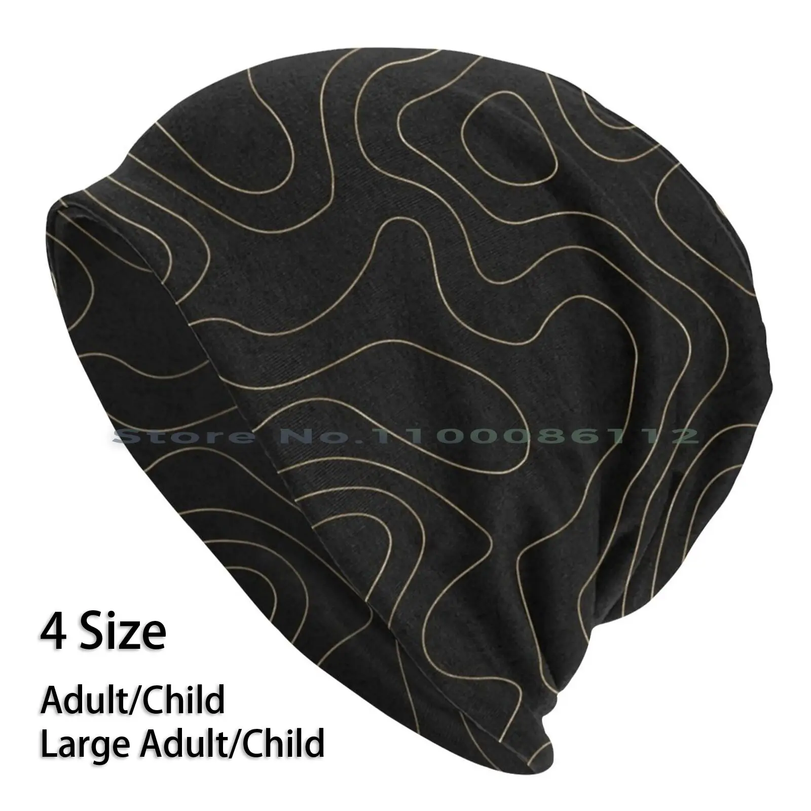 Topographic Imaginary Landscape Beanies Knit Hat Topographic Topography Landscape Orography Orographic Mountain Organic Shape