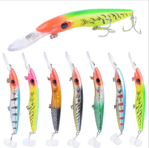 Imagen 2 del producto 1 Uds. Señuelo de pesca de pececillo grande 16cm 25g ojos 3D flotante cebo duro de plástico Artificial calidad Bass Pike Wobblers aparejos de pesca