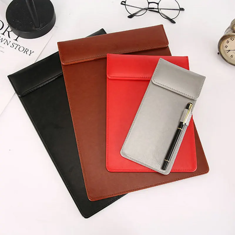 

Business PU Leather Clipboard A4 A5 A6 Writing Board Restaurant Menu Clip Board Conference Record Paper Holder Office