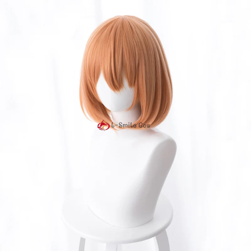 Anime Cos Nakano Yotsuba Perücke mit Haar Reifen Cosplay Orange kurze Bobo Haar Perücke Perucas Perücke Kappe