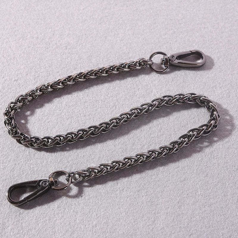 Steel Bag Chain - 8mm Gold, Silver, Gun Black Detachable Replacement Purse Chain, Bag Belts Strap Handles Round Strong Bag Chain