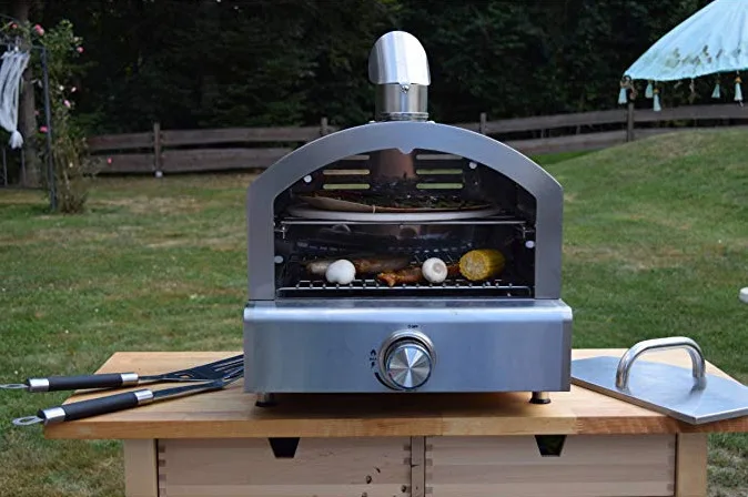 Pretty Gas Stainless Steel Outdoor Pizza Oven, Portable Pizza Grill, Free Shipping