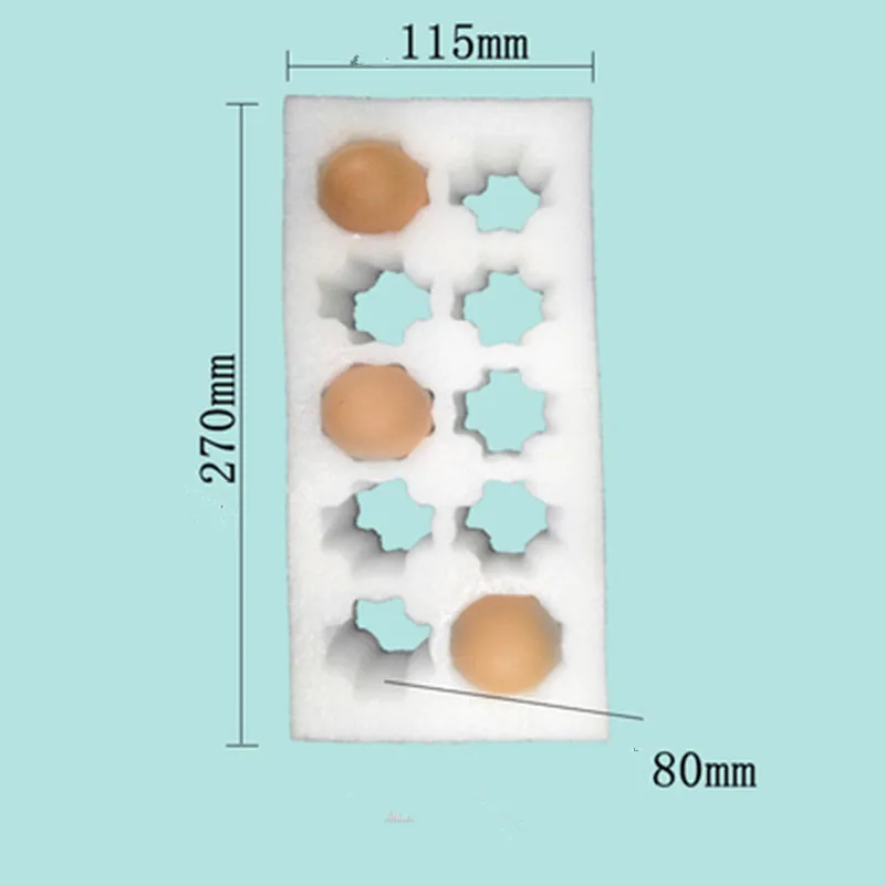 Egg Packing Pallet, Egg Storage Box, Pallet, Tray, Holder, Packaging Materials, EPE Foam, 10 Holes