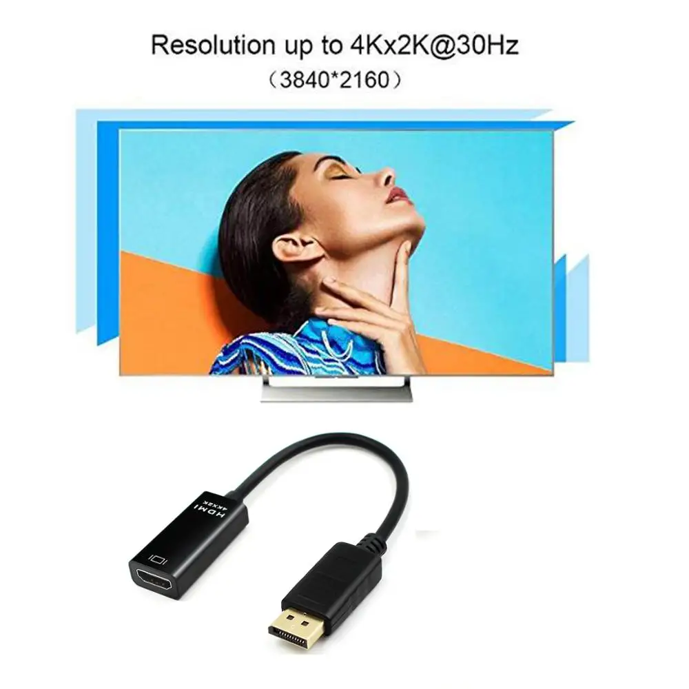 

DP To HDMI Male Female Converter 4k/2k Display Port To HDMI Adaptor Displayport HD 4k for Macbook HDTV Projector N007