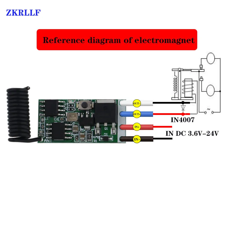 433mhz Mini Relay Wireless RF Remote Control Switch Power Transmitter DC5V 9V 12V 24V 1CH LED Lamp Controller Micro Receiver