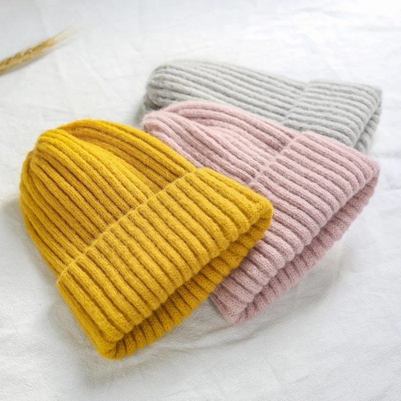 

Womens Beanie Hoed Herfst Vrouwen Wollen Gebreide Beanie Hoed Manchet Beanie Horloge Cap Voor Meisjes Lente Schedel Hoeden Voor