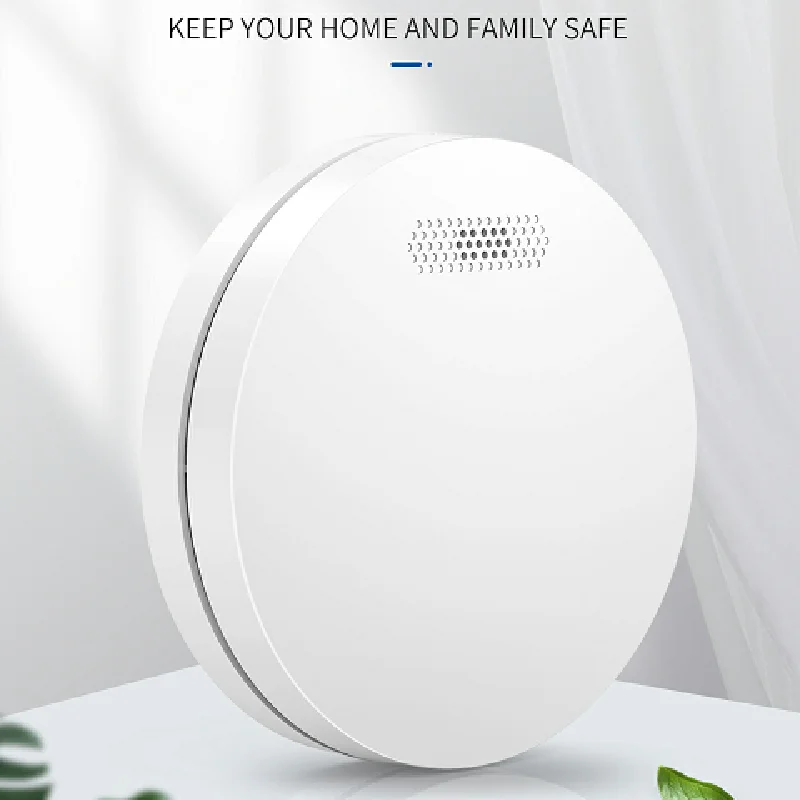 Tuya-detector de humo con wifi, alarma fotoeléctrica de seguridad para el hogar, inalámbrica