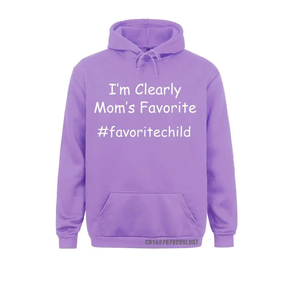 Printed I'm Clearly Mom's Favorite Funny Favorite Son-Daughter Child Sweatshirts Labor Day Hoodies For Men Cheap Sweatshirts