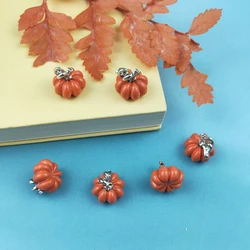 JeQue 10pcs Halloween Pumpkin Enamal Charms Vegetable Plant Food   Metal Pendant Earring DIY Fashion Jewelry Accessories