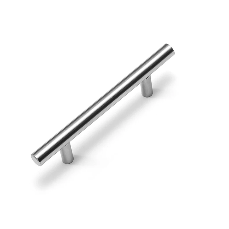 KAK 20 Stück Küchengriffe aus gebürstetem Gold, Edelstahl, T-Bar, Türgriff, 76 mm, 96 mm, Schrankknöpfe und Griffe, schwarzer Möbelgriff – Detail 10