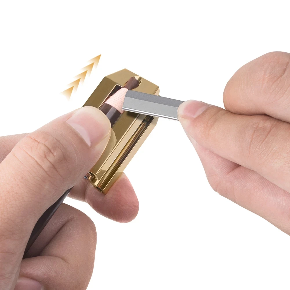 1pc Gold/Black Eyebrow Pencil Sharpener Knife Sharpening / Drawing Line Eyebrow Pencil Base Eyebrow Makeup Tattoo Tools