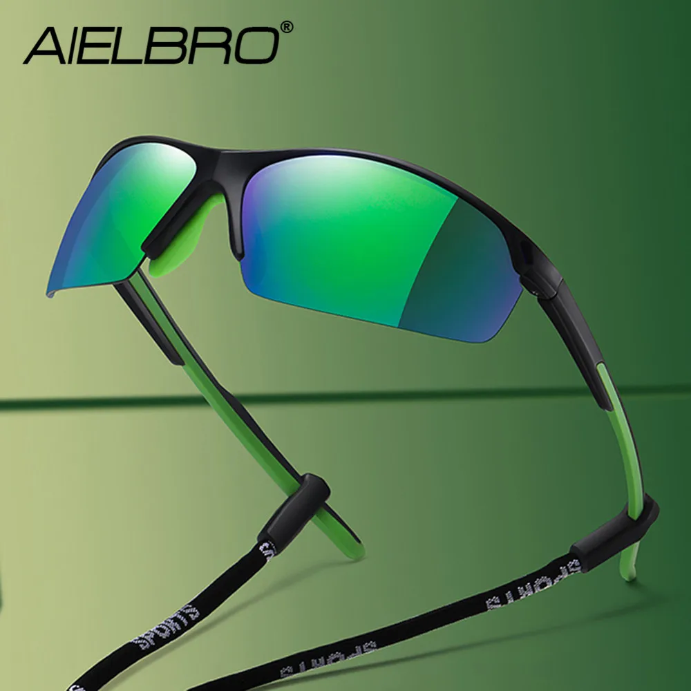 

AIELBRO New Cycling Glasses Men's Sunglasses Sets Sunglasses for Sports Polarized Cycling Eyewear TR-90 Sunglasses for Men